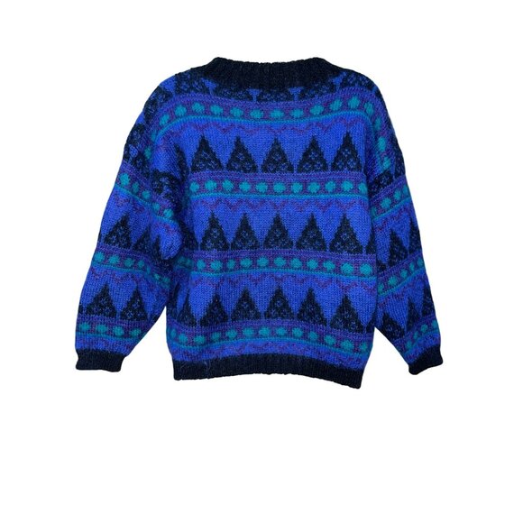 Vintage Christopher & Banks Mohair Wool Blend Geometric Pattern Sweater - Picture 2 of 5